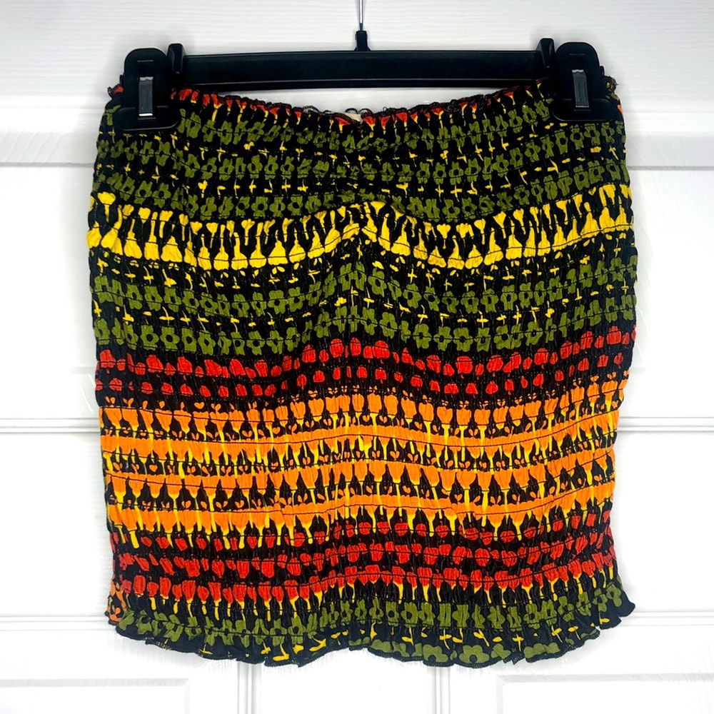 Strapless Smocked Crop Top
